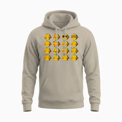 Funny Bees Emoticons Unisex Hoodie - Sand