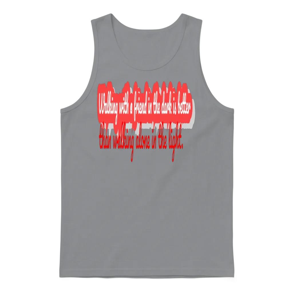Walking with a Friend Unisex Tank Top - Sport Grey