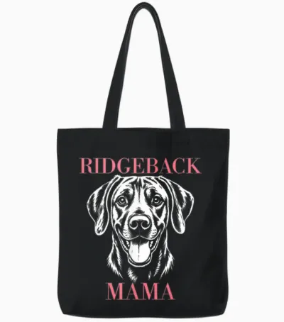 Rhodesian Ridgeback Mama Dog Mom Femme Mignon Tote Bags - Black
