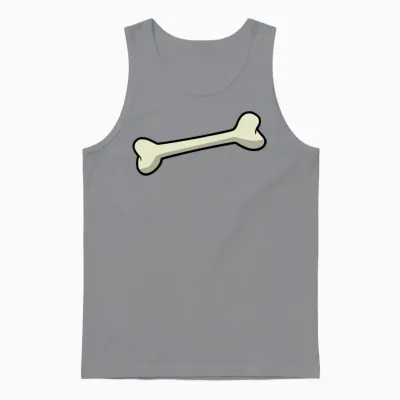 Dog Bone, Black White, Comic, Kids, Dog Lover Unisex Tank Top - Sport Grey