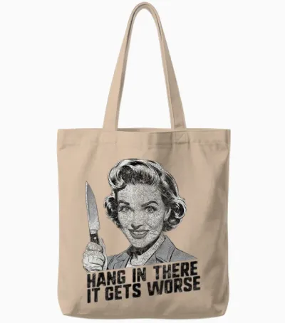 Humour Noir Drôle Rétro Horreur Graphique Alternative Gothique Humour Tote Bags - Natural