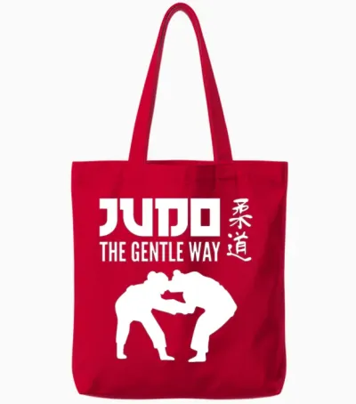 Judo Martial Arts Judo Player Tote Bags - Red