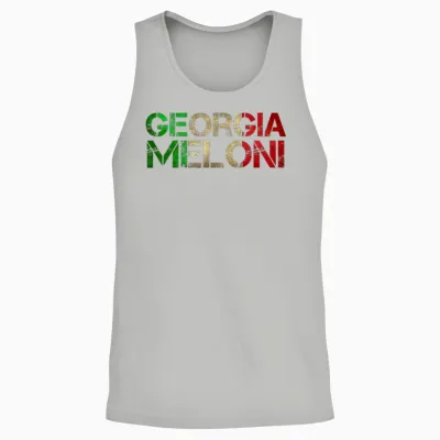 Georgia Meloni Italienische Heldenflagge Unisex Tank Top - Ash