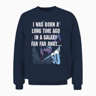 Star Wars I Was Born a Long Time Ago 50th Birthday Disney+ Unisex Sweatshirt - Navy