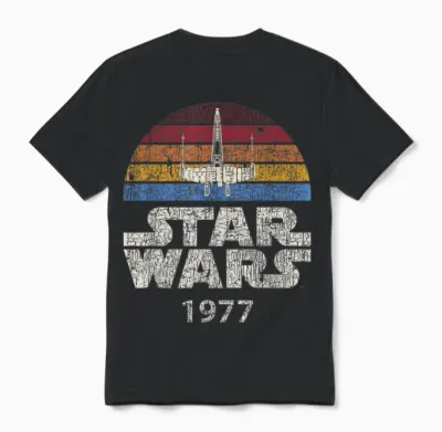 Star Wars X-Wing Trip 1977 Unisex T-Shirt - Black