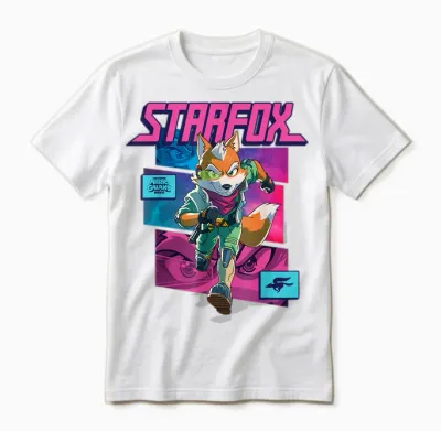 The Super Mario Galaxy Movie Starfox Fox Mccloud Action Unisex T-Shirt - White