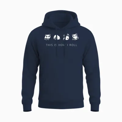 This Is How I Roll - Panda Classic Unisex Hoodie - Navy