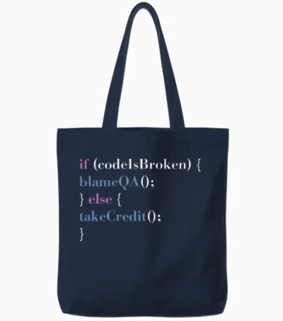 Programmer Qa Saying Computer Programming Tote Bags - Navy