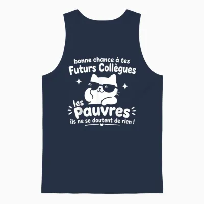 Bonne Chance Nouveau Travail Humour Pot De Départ Collègue Unisex Tank Top - Navy