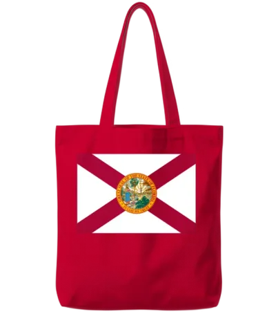 Florida Usa Ensign Tote Bags - Red
