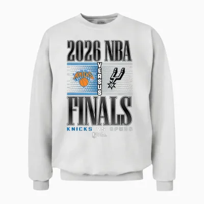 Nba 2026 Finals Knicks vs Spurs Battlegrounds Unisex Sweatshirt - White
