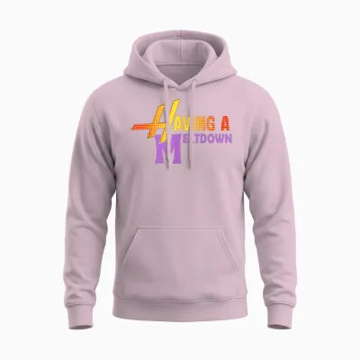 Having a Meltdown Shirt Funny Retro Having a Meltdown Quote Unisex Hoodie - Light Pink