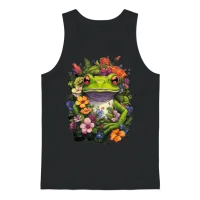 Aesthetic Frog Frogs for a Frog Lover Unisex Tank Top - Black – 1