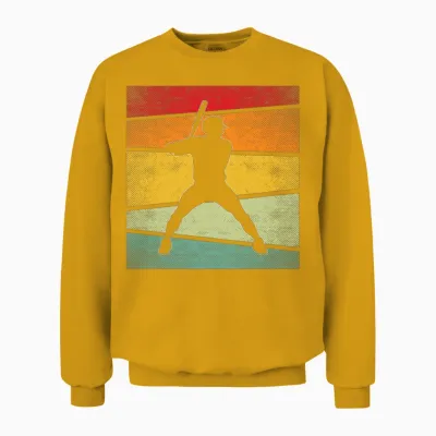 Baseball Retro Unisex Sweatshirt - Gold