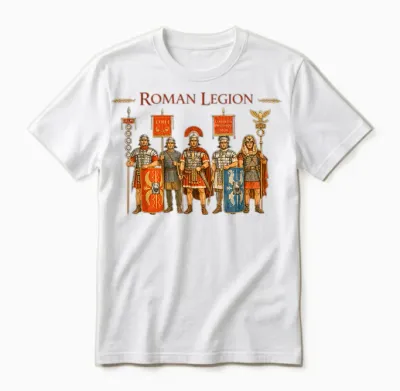 Römische Legion Soldaten Antikes Rom Krieger Design Unisex T-Shirt - White