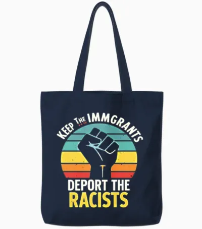 Anti Racism Diversity Justice Tote Bags - Navy