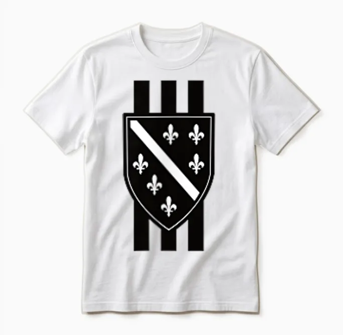 Ljiljani Bosna I Hercegovina, Grb Bosna, Balkan Bosnien Unisex T-Shirt in White