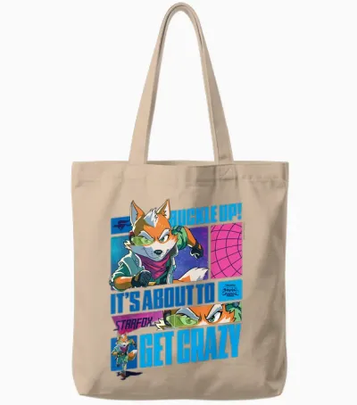 The Super Mario Galaxy Movie Starfox Buckle Up Action Tote Bags - Natural