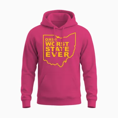 Ohio Worst State Ever Unisex Hoodie - Heliconia