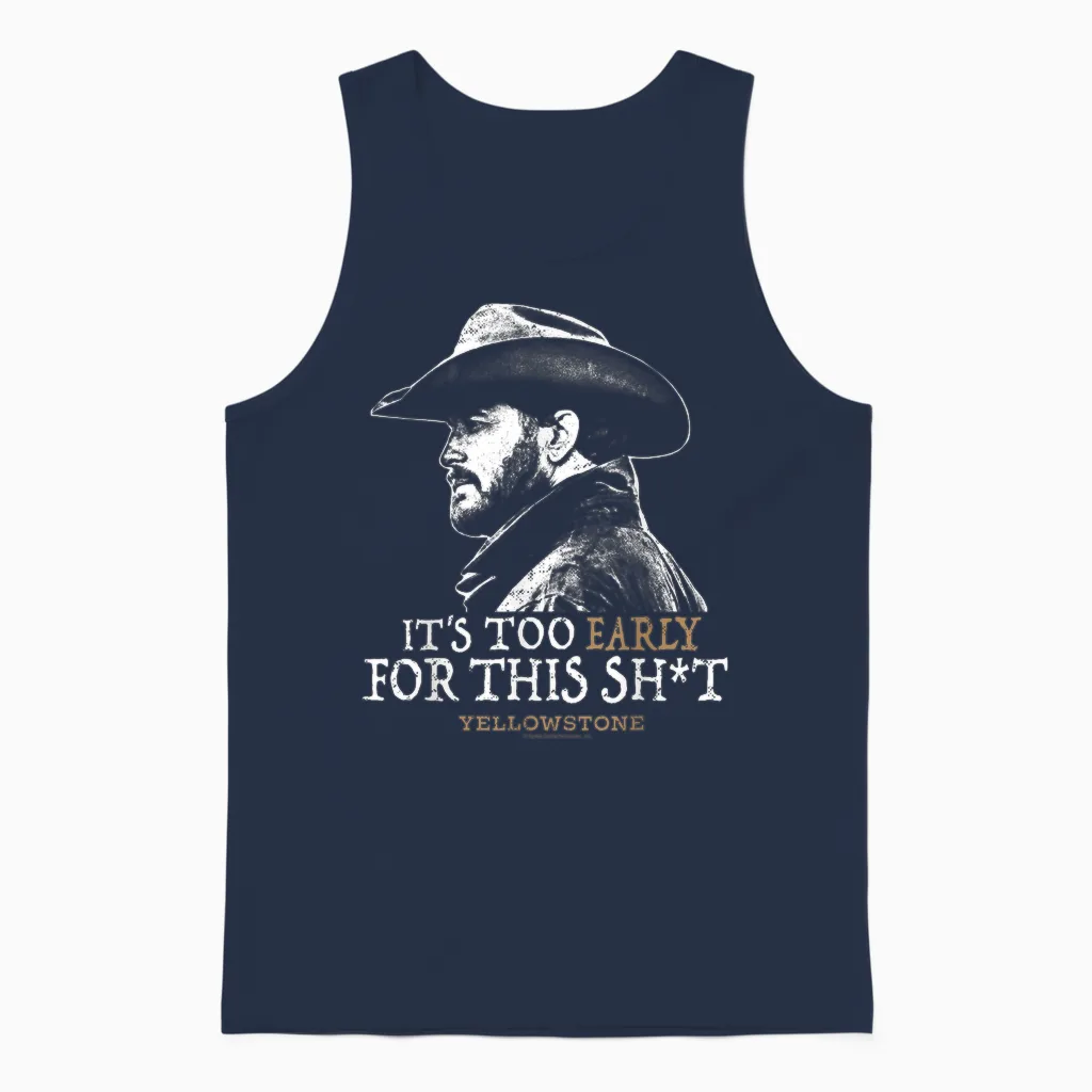 Yellowstone - Rip Too Early for This Sh-T Unisex Tank Top in Navy