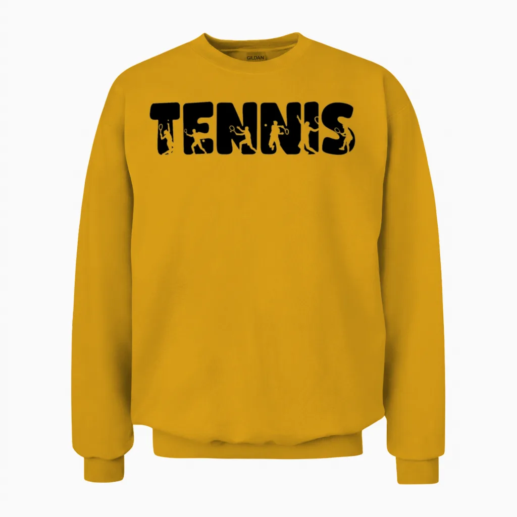Tennis Player Fan Club Sport Unisex Sweatshirt in Gold