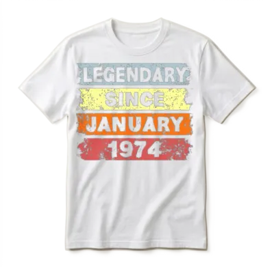 Legendary Since January 1974 - Present Unisex T-Shirt - White