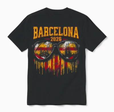 Barcelona 2026 – Modische Katalanische Kleidung Unisex T-Shirt - Black