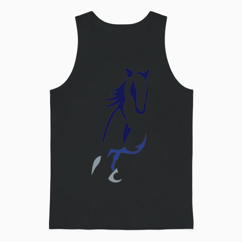Free Run Horse Lovers Gift Unisex Tank Top in Black