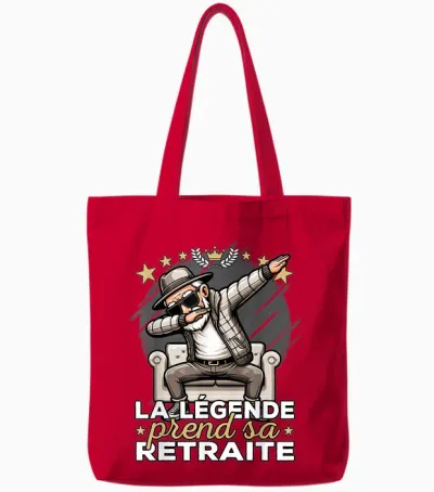 Legend Retirement & Pension Retired Pensioner Tote Bags - Red