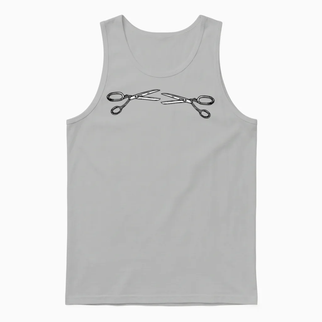 Damen Lesbische Schere Lgbtq Funny Pride Month Supporter Grafik Unisex Tank Top in Ash