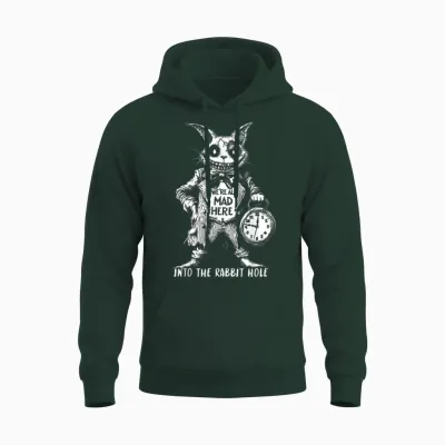 Scary Cheshire Cat in Wonderland Horror Unisex Hoodie - Forest