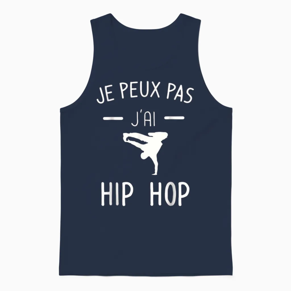 Je Peux Pas J'ai Hip Hop - Humor Breakdance Unisex Tank Top in Navy