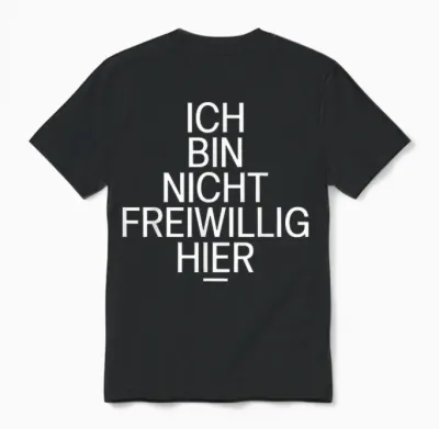 Ich Bin Nicht Voluntig Hier Lustiger Sarkastischer Spruch Unisex T-Shirt - Black
