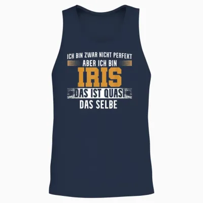 Name Iris Ich Bin Iris Unisex Tank Top - Navy