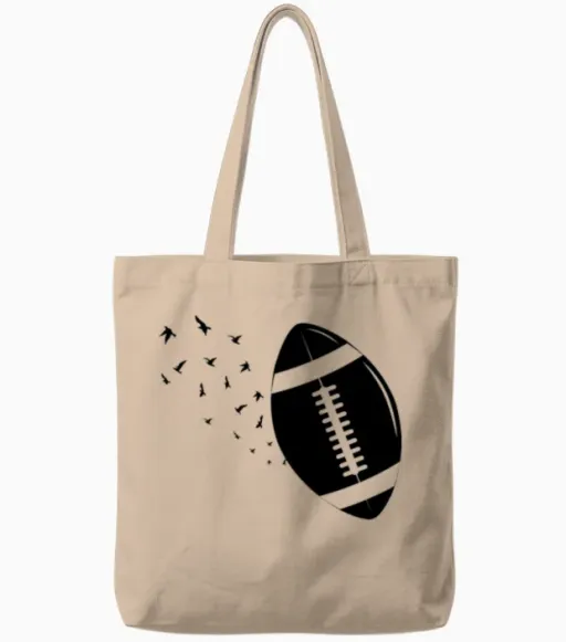 Football Ball American Football Game Football Play Tote Bags in Natural