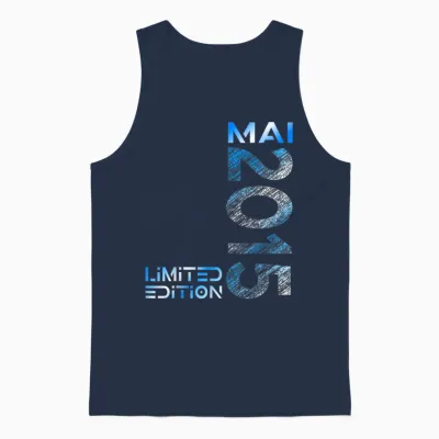 Limited Edition Mai 2015 Junge Mädchen 11. Geburtstag Unisex Tank Top - Navy