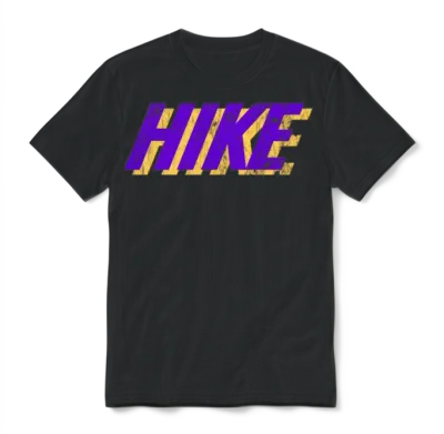 Retro Style Hike Unisex T-Shirt - Black