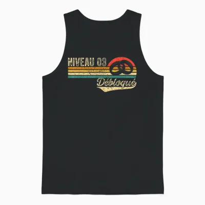 3 Years of Wheat Wedding Anniversary, Level 3 Unlocked Unisex Tank Top - Black