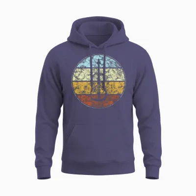 Violin Retro Unisex Hoodie - Heather Sport Dark Navy
