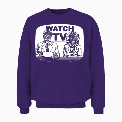 Retro Watch Tv Unisex Sweatshirt - Purple