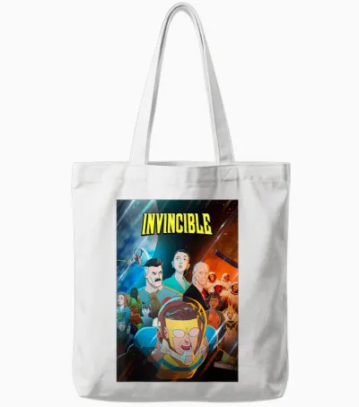 Invincible Trip to Mars Group Tote Bags - White