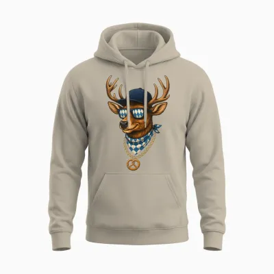 Oktoberfest Lederhosn Wiesen Dirndl Ersatz Tracht Trachten Unisex Hoodie - Sand