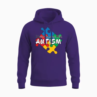 I Love Someone with Autism Unisex Hoodie - Purple