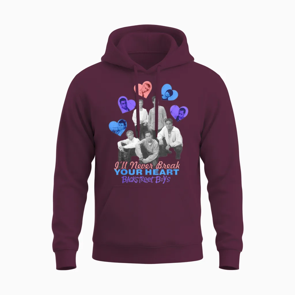 Backstreet Boys I'll Never Break Your Heart Unisex Hoodie in Maroon
