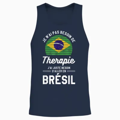 I Just Need to Go to Brazil Vacation Brazilian T-Shirt, Black, S Unisex Tank Top - Navy