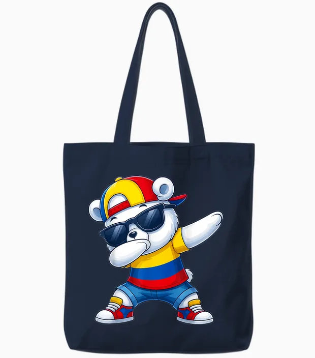 Ours Colombien Patriotique Colombie Dab Garçons Enfants 2025 Tote Bags in Navy