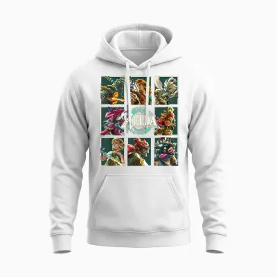 The Legend of Zelda Tears of the Kingdom Character Box Up Unisex Hoodie - White
