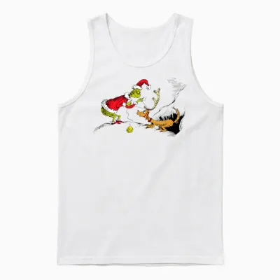 Dr. Seuss Reindeer Unisex Tank Top - White