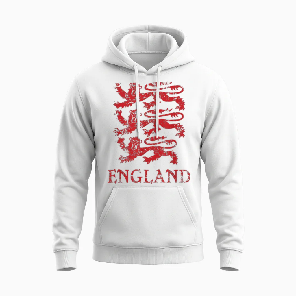 England-Löwen-Symbol Englischer Stolz Unisex Hoodie in White