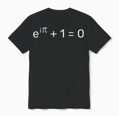 E^i Pi + 1 = 0 - Euler's Identity Gift Idea Unisex T-Shirt - Black